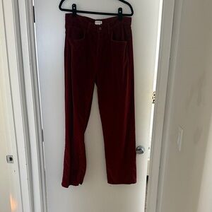 Lovers + Friends Burgundy Straight Leg Pants